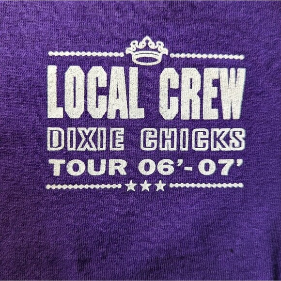 Vintage y2k Dixie Chicks (The Chicks) Local Crew '06-'07 Tour T-Shirt Size XL - Picture 4 of 5
